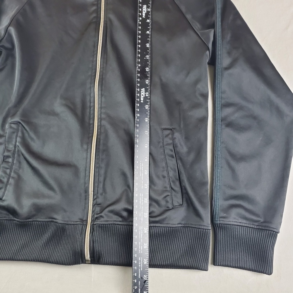 Y2K Fred Perry Mens Medium M Black Track Jacket Full Zip - Picture 11 of 12